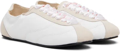 Repetto White Silk Tennis Sneakers