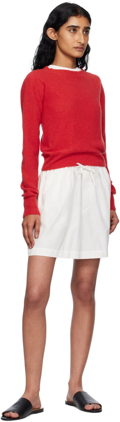 Baserange Kolla Drawstring Cotton Shorts In White