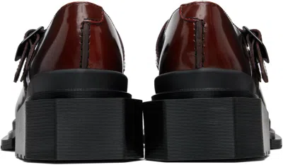 Dr. Martens' Black & Burgundy Maybole Square Toe Mary Jane Heels