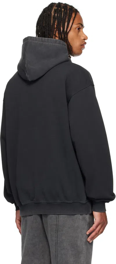 Represent Black Hoodie With Fixed Hood And Maxi Print On The Front In Cotton Man