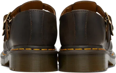 Dr. Martens' Brown 8065 Leather Mary Jane Loafers