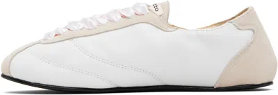 Repetto White Silk Tennis Sneakers