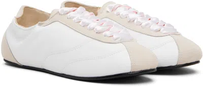 Repetto White Silk Tennis Sneakers