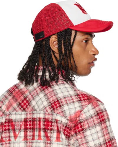 Amiri Ma Logo-embroidered Scuba And Mesh Trucker Cap