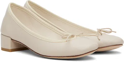 Repetto Off-white Camille Heels In Gold