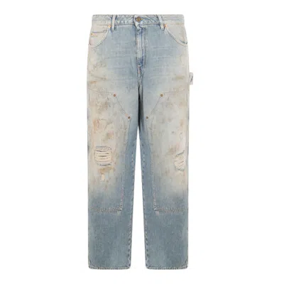 Golden Goose Men Destroyed Denim Cotton Jeans