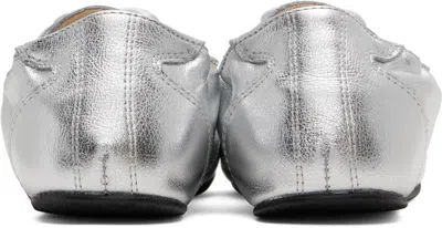 Repetto Silver Silk Tennis Sneakers