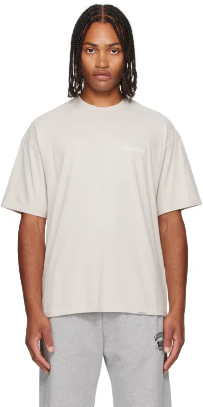 Represent Script-logo Cotton T-shirt In Gray