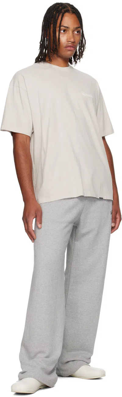 Represent Script-logo Cotton T-shirt In Gray