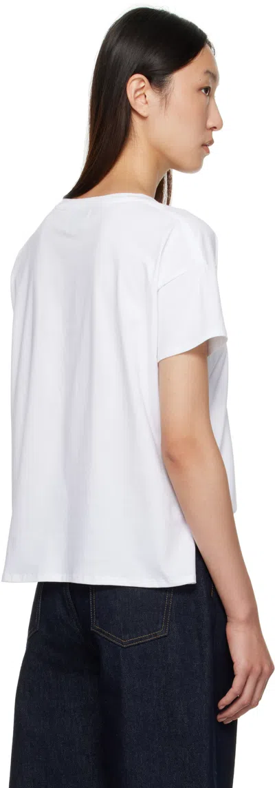 Loulou De Saison White Basiluzzo Lds Short Sleeve T-shirt In White