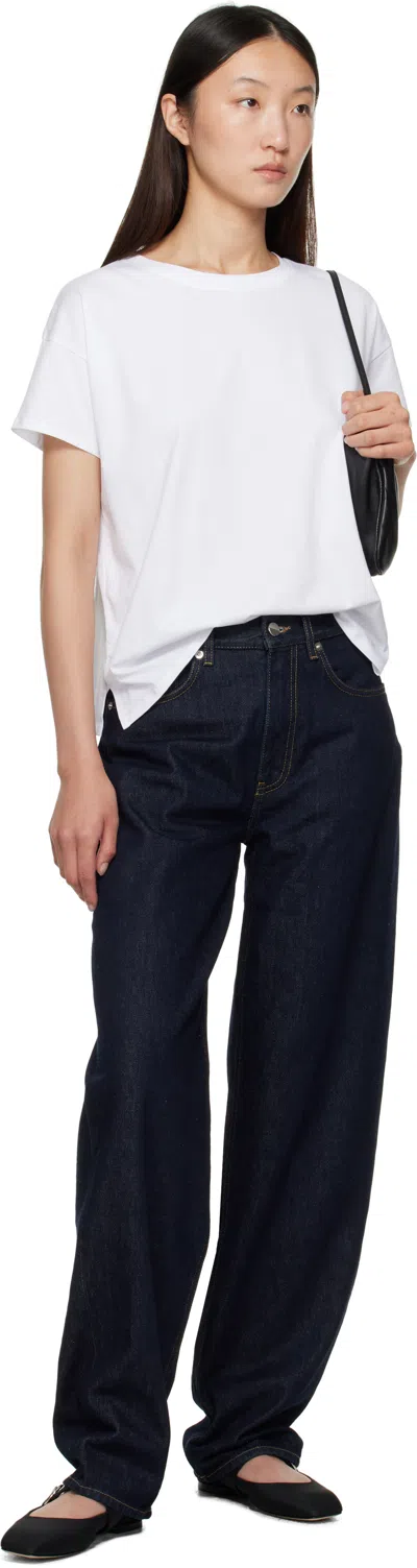Loulou De Saison White Basiluzzo Lds Short Sleeve T-shirt In White