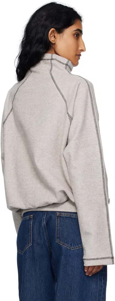 Baserange Contrast-stitch Sweatshirt In Gray