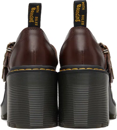 Dr. Martens' Brown Eviee Leather Mary Jane Heels