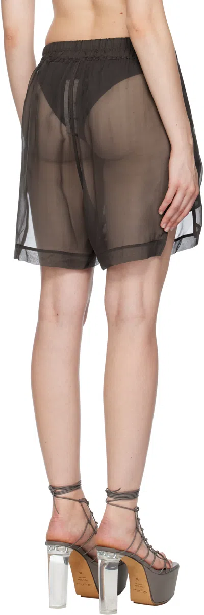 Rick Owens Gray Concordians Boxers In Brown