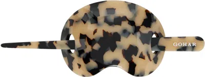 Gohar World Beige & Black Bean Barrette