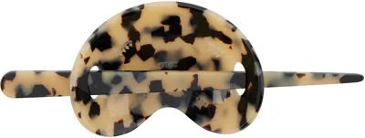 Gohar World Beige & Black Bean Barrette
