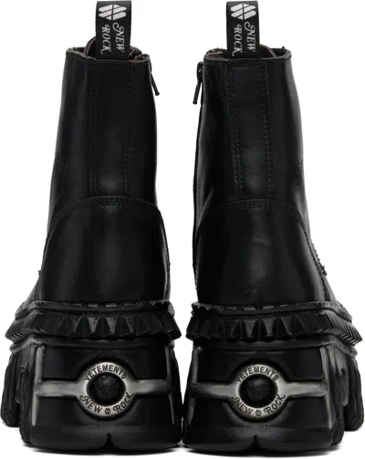 Vetements Black New Rock Edition Combat Boots
