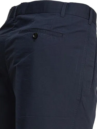 Tom Ford Poplin Trousers With Double Darts In Blue