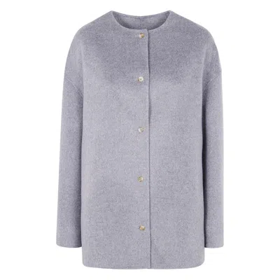 Loulou De Saison Button-front Wool Coat In Purple