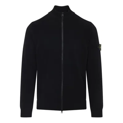 Stone Island Sweater Wool Blend Standing Collar