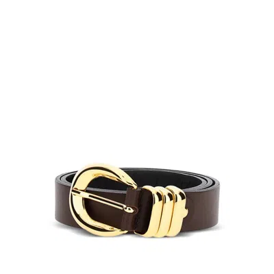 Federica Tosi Buckled Leather Belt In Brown