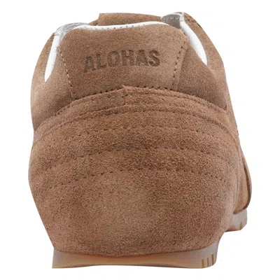 Alohas Tb.56 Suede Cream Leather Sneakers In Brown