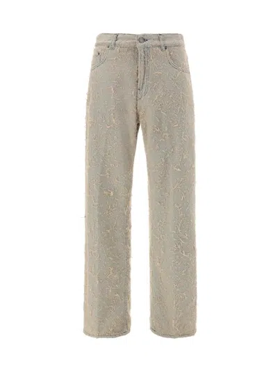 Haikure Pilling Effect Cotton Jeans In Gray
