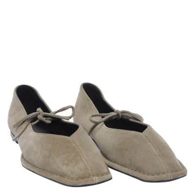 Alohas Lace-up Suede Flats In Multi