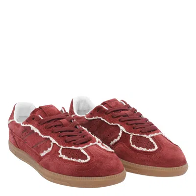 Alohas Tb.490 Crochet Burgundy Leather Sneakers Burgundy In Burgundy