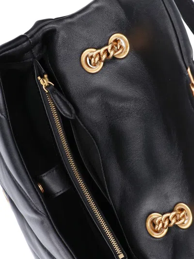 Pinko Baby Love Puff Maxi Quilt Leather Crossbody Bag In Black