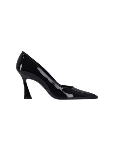 Stuart Weitzman Vinnie 85 Pumps In Black Patent Leather