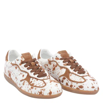 Alohas 'tb.490' Brown Low Top Sneakers With Embossed Logo On The Side And Perforated Details