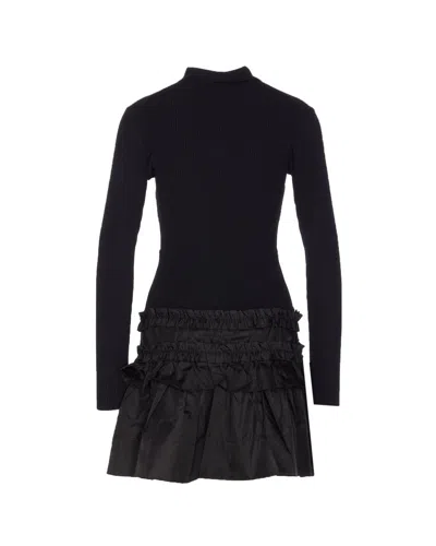 Ganni Flared Dress In Black