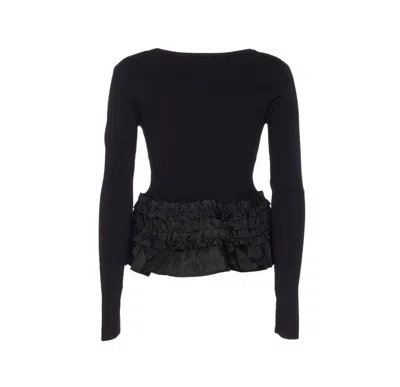 Ganni Women Rib Knit Tie-string Cardigan In Black