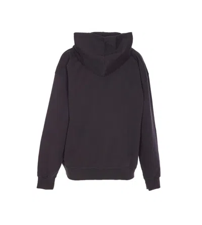 Ganni Hoodie With Logo Print In Black