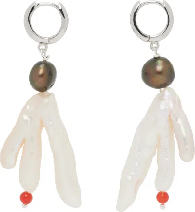 Gohar World Host Chicken Foot Coral Earrings