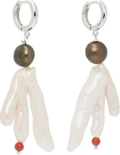 Gohar World Host Chicken Foot Coral Earrings