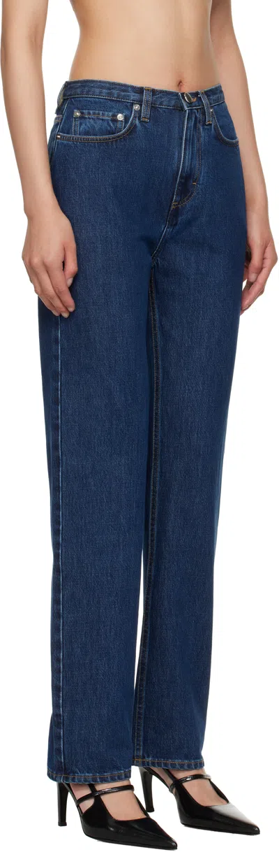 Loulou De Saison Samur Logo-patch Jeans In Blue