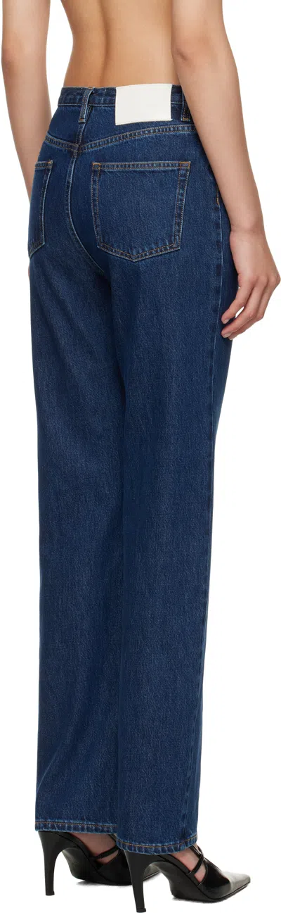 Loulou De Saison Samur Logo-patch Jeans In Blue
