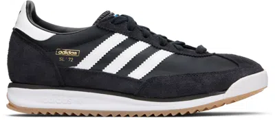 Adidas Originals Sl72 Retro Sport Sneakers In White And Black