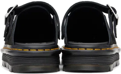 Dr. Martens' Black Zebzag Suede Casual Slingback Platform Mules