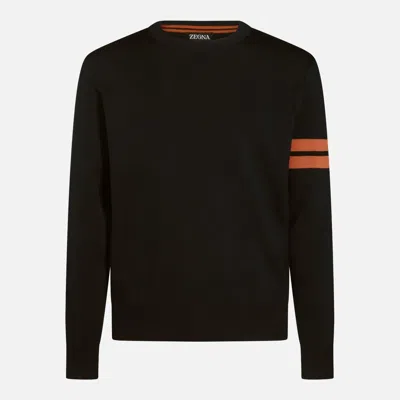 Zegna Crewneck Sweater With Ribbed Cuffs And Hem