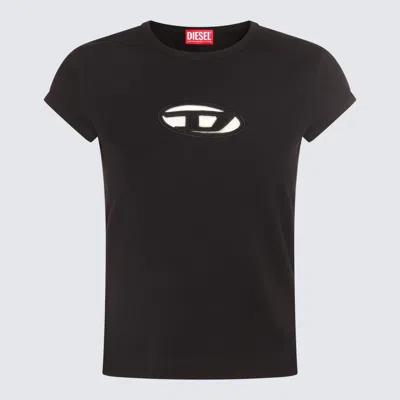 Diesel Black Cotton T-shirt In Black