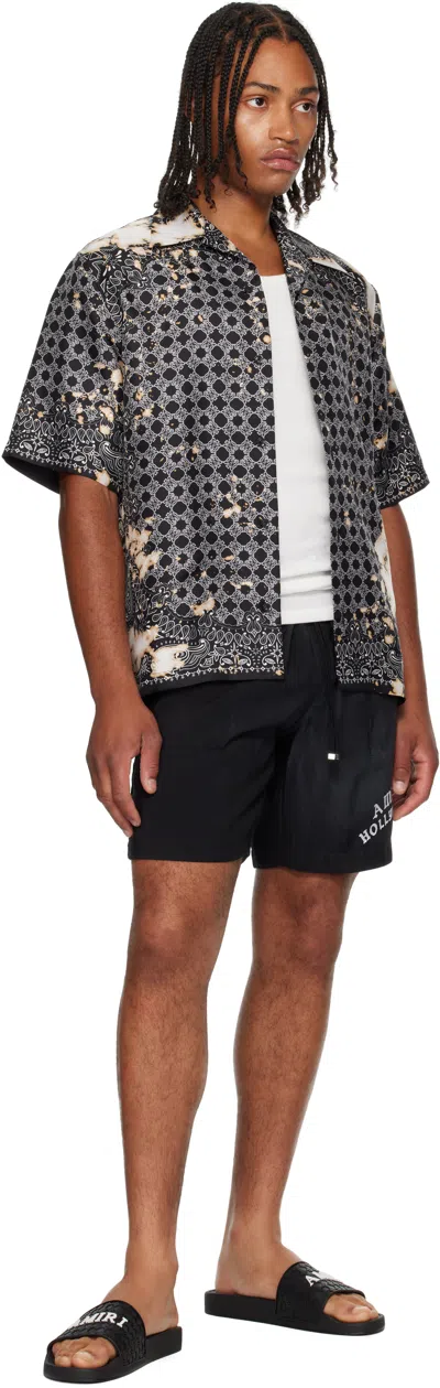 Amiri Bandana Print Bowling Shirt In Multi