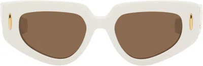 Loewe White Small Butterfly Screen Sunglasses