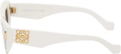 Loewe White Small Butterfly Screen Sunglasses