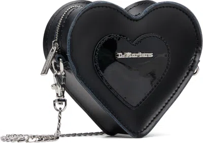 Dr. Martens' Black Mini Heart Shaped Kiev & Patent Leather Bag