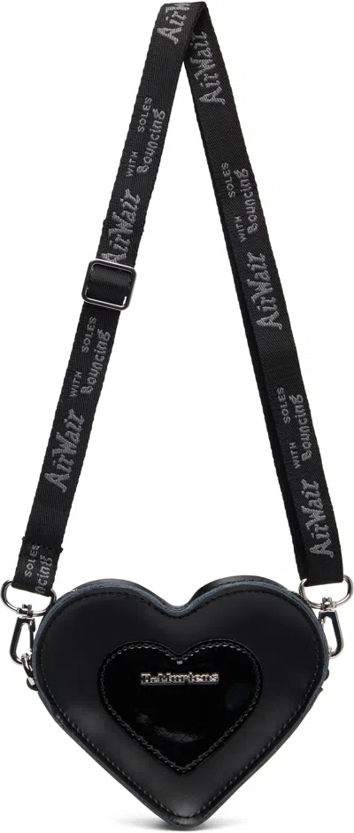 Dr. Martens' Black Mini Heart Shaped Kiev & Patent Leather Bag