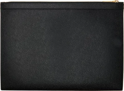 Thom Browne Signature Loop Tab Pebbled Clutch
