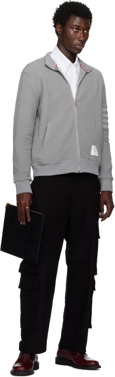 Thom Browne Signature Loop Tab Pebbled Clutch